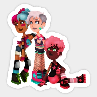 Roller Derby Girls Sticker